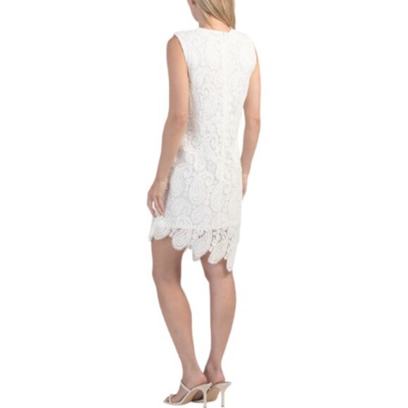 ADRIANNA PAPELL Lace Mini Sheath Dress - Picture 2 of 5